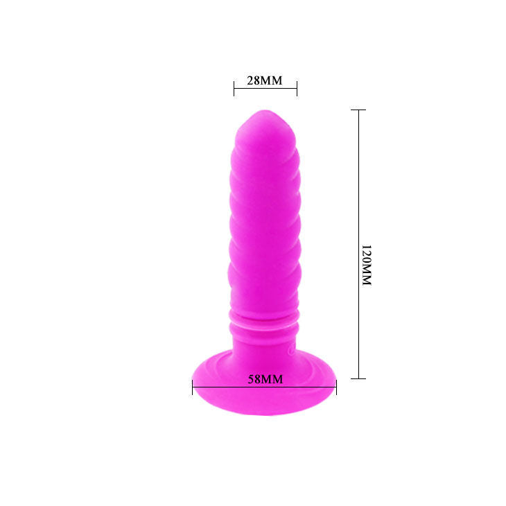 Plug Anal Vibrant Twist Violet avec Ventouse - Pretty Love