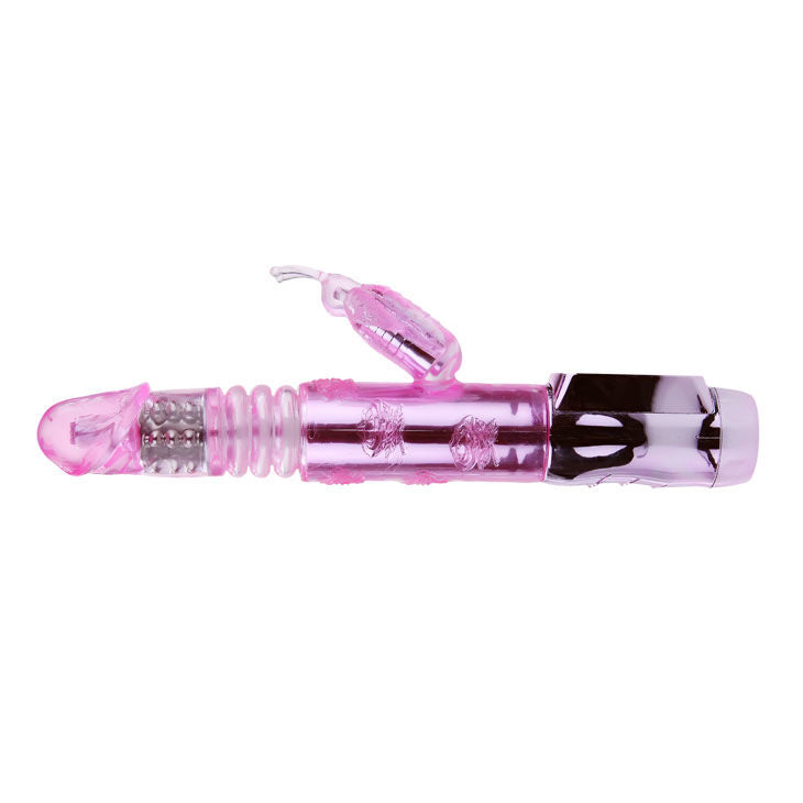 Baile - Vibro rabbit avec billes rotatives Throbbing Butterfly - Rose