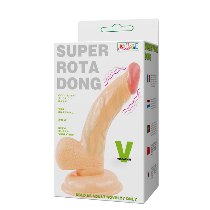 Baile - Gode Vibrant Réaliste avec Ventouse Super Rota Dong - 15 cm