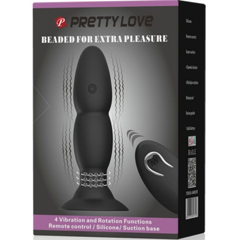 Plug Anal Vibrant Rotatif Pretty Love Noir - Pretty Love