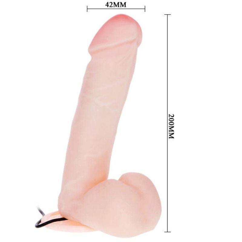Baile - Gode Réaliste Vibrant avec ventouse Chair - 20 cm