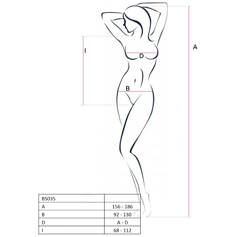 Bodystocking Résille Passion BS035 Rouge Taille Unique - Passion