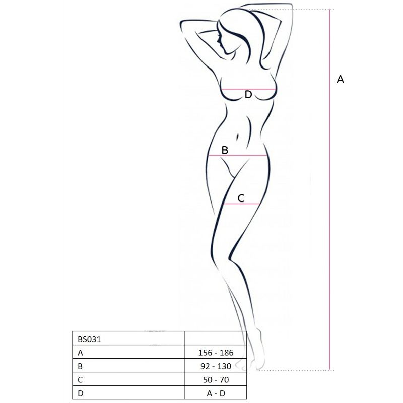 Bodystocking Passion BS031 Rouge Taille Unique - Passion
