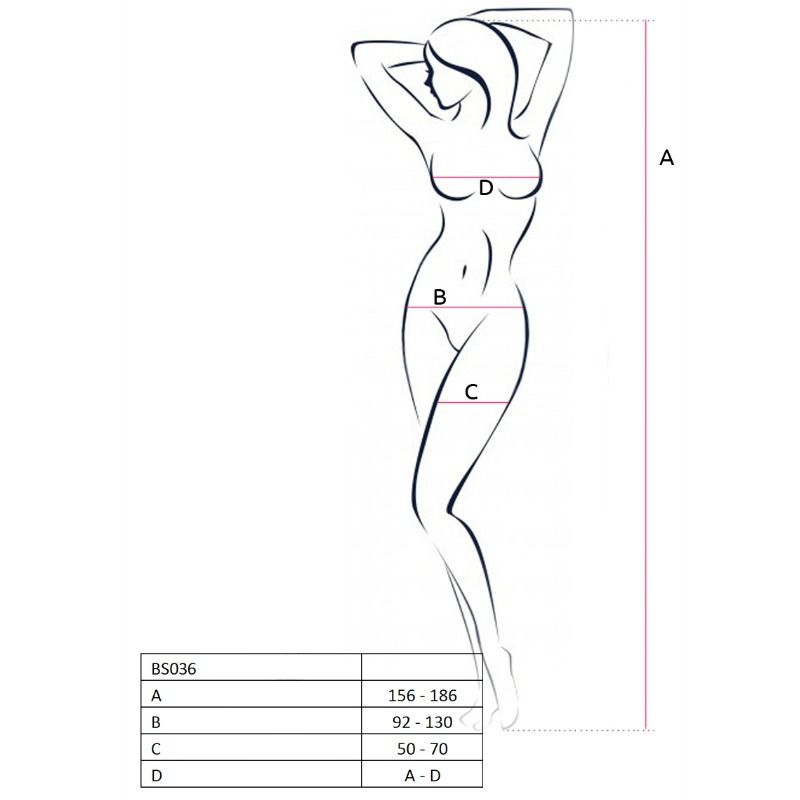 Bodystocking Résille Brodé BS036 Blanc - Passion