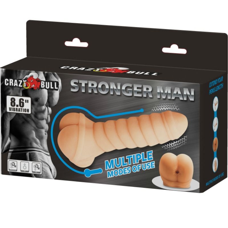 Manchon Pénien Vibrant Crazy Bull 21,8 cm - Crazy Bull