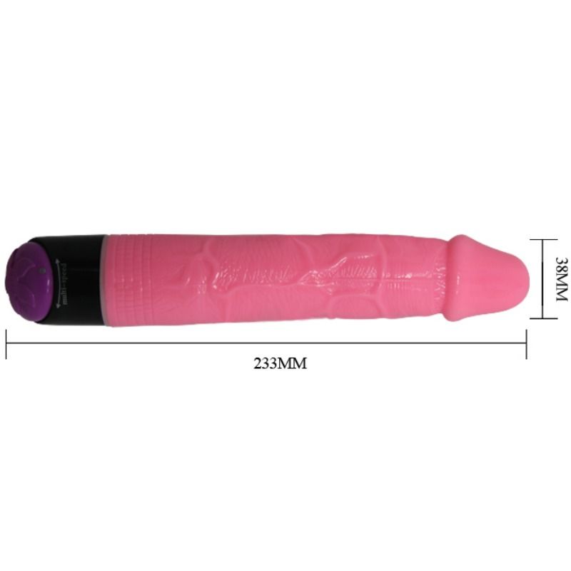 Realistischer Vibrator 23 cm Rosa - Baile