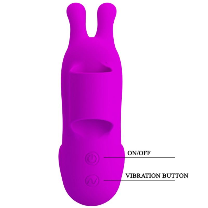 Stimulateur Doigt Vibrant Lapin Violet - Pretty Love