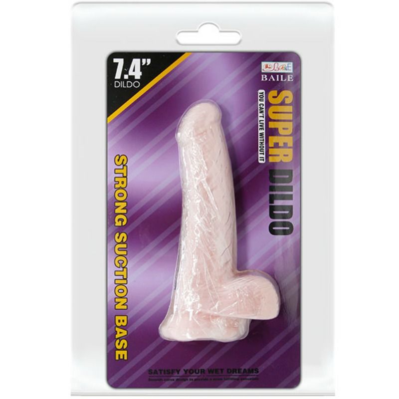Baile - Gode avec Ventouse Réaliste Naturel - 18,8 cm