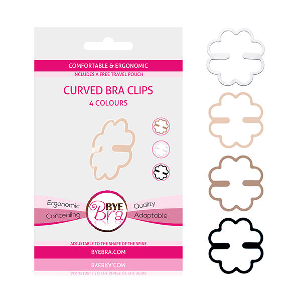 Clips Soutien-Gorge Ergonomiques Bye Bra Lot de 4 Couleurs
