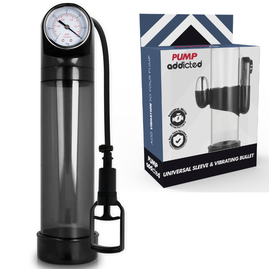 Pompe à pénis vibrante RX9 noire - Pump Addicted - PUMP ADDICTED