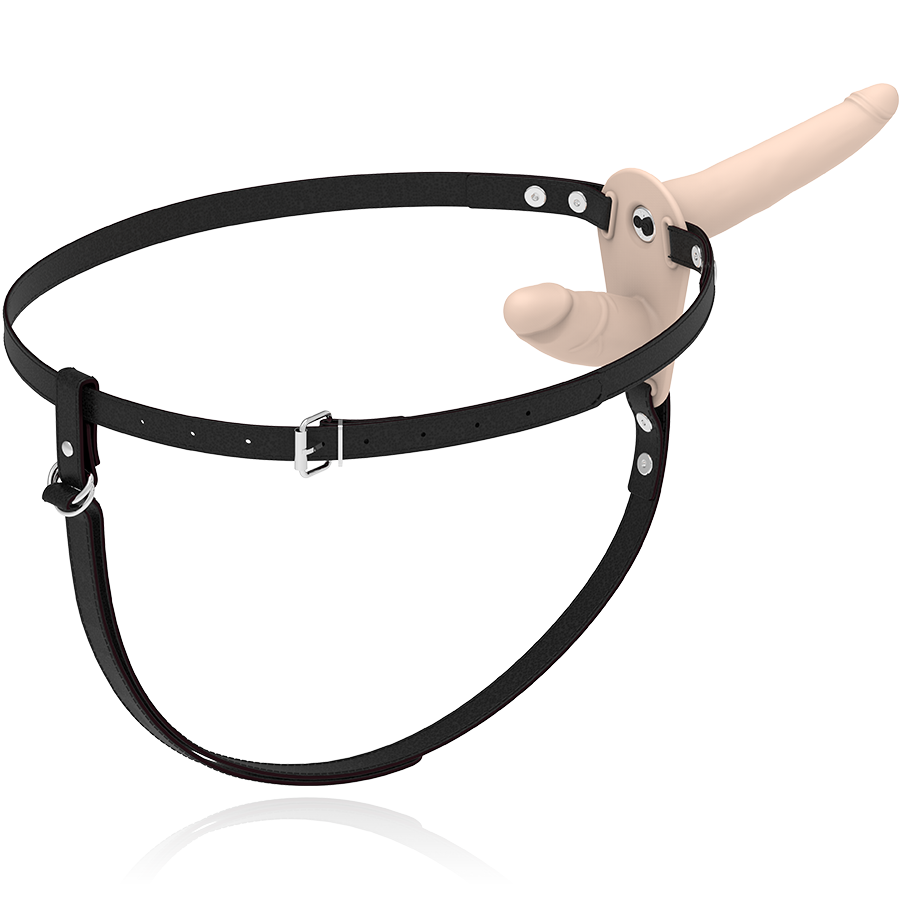 Fetish Submissive - Gode Ceinture Double Pénétration Beige / 15 cm
