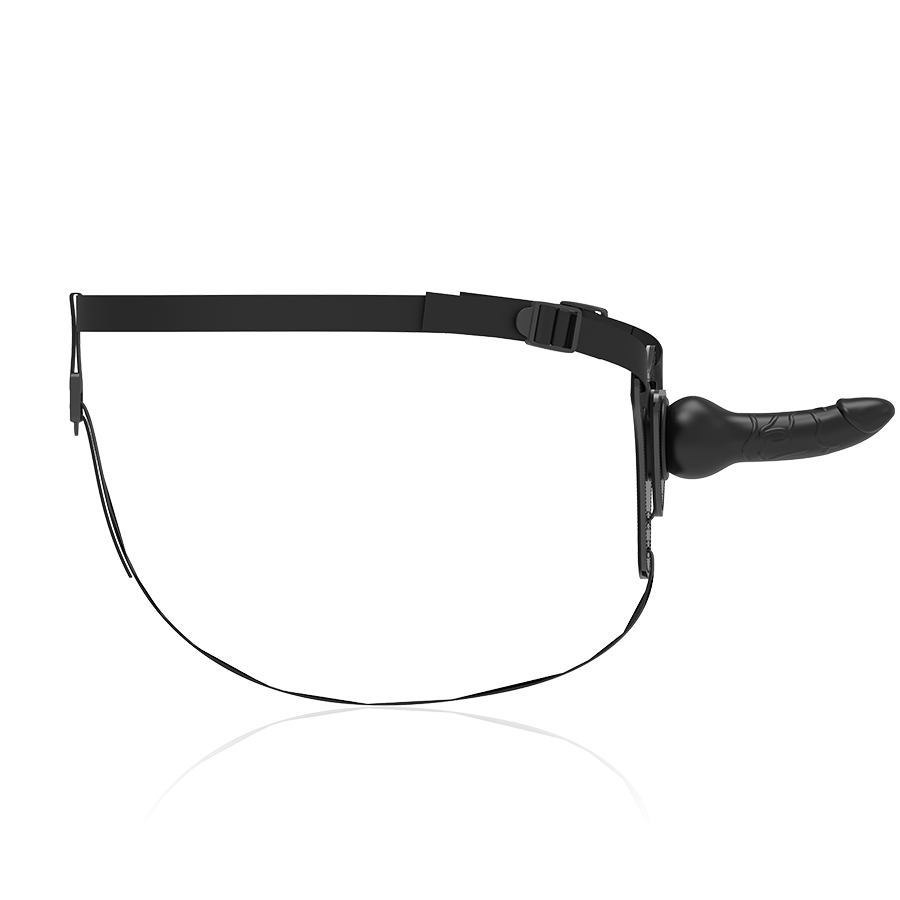 Fetish Submissive - Gode Ceinture Réaliste avec harnais Noir / 16 cm
