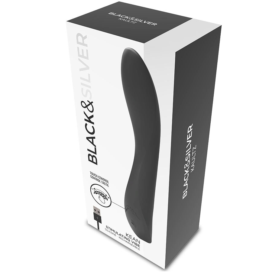 Vibromasseur Kean Tactile Rechargeable - Black & Silver