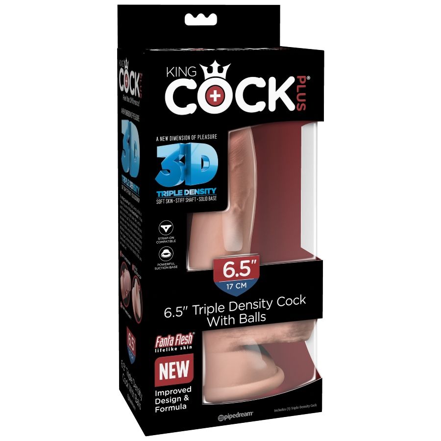 Gode Réaliste King Cock Triple Densité Chair 14cm - King Cock