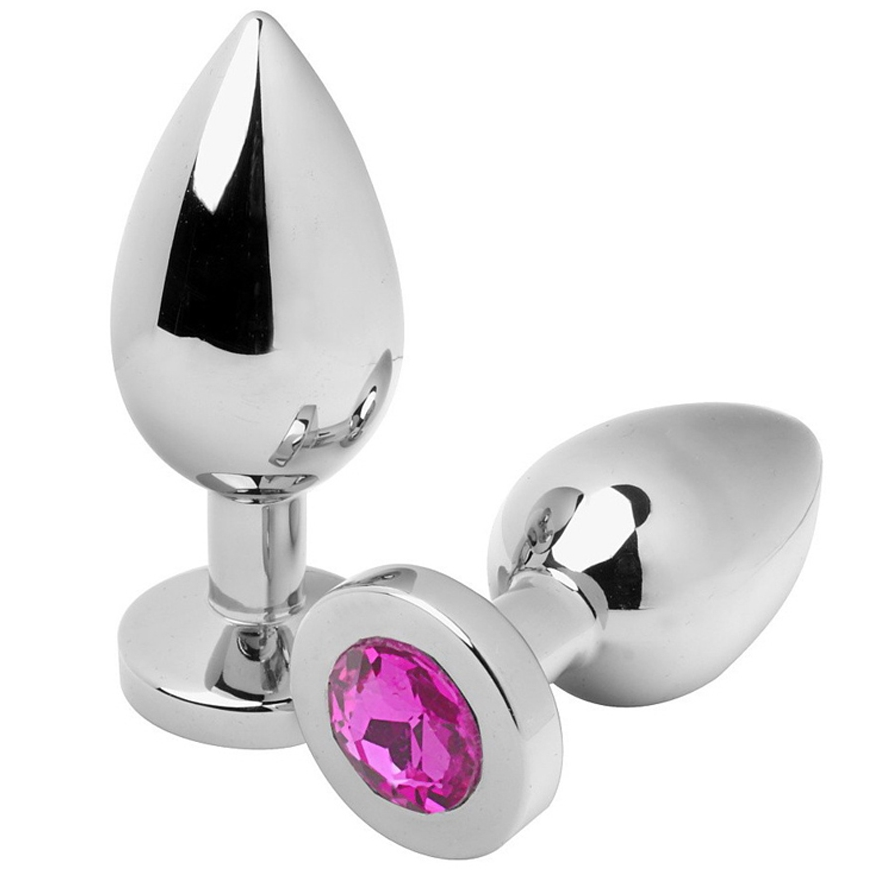 Plug Anal Diamant Rose Petit 5,71cm - Metal Hard
