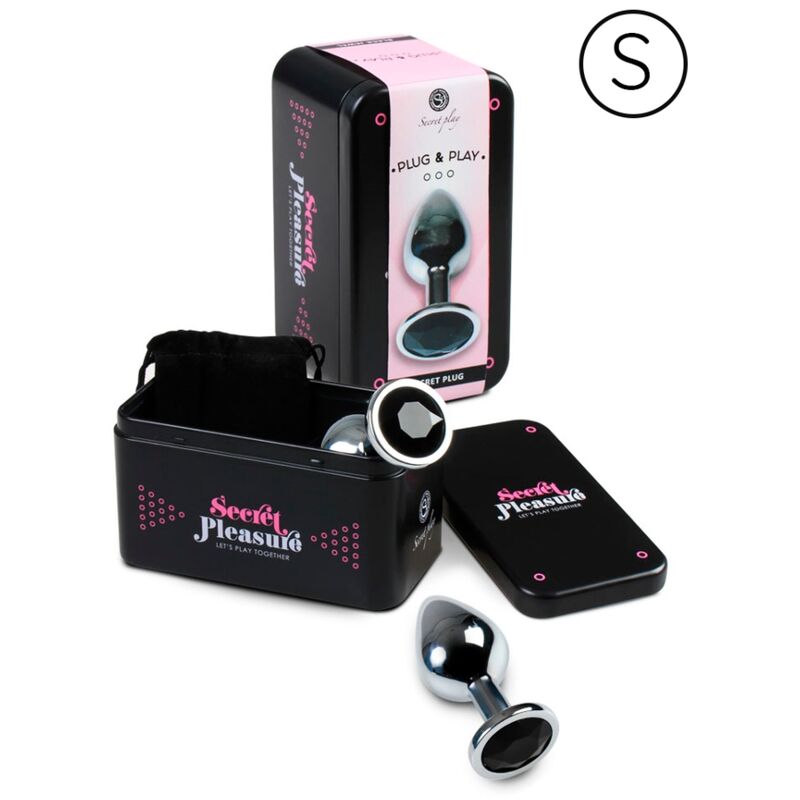 Secret Play - Plug Métal Bijou Noir - Taille S
