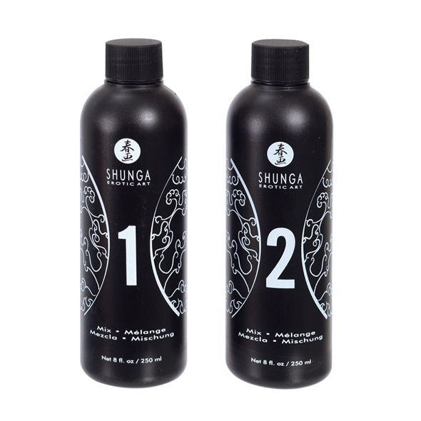 Shunga - Gelée et drap de massage érotique Fraise / Vin pétillant