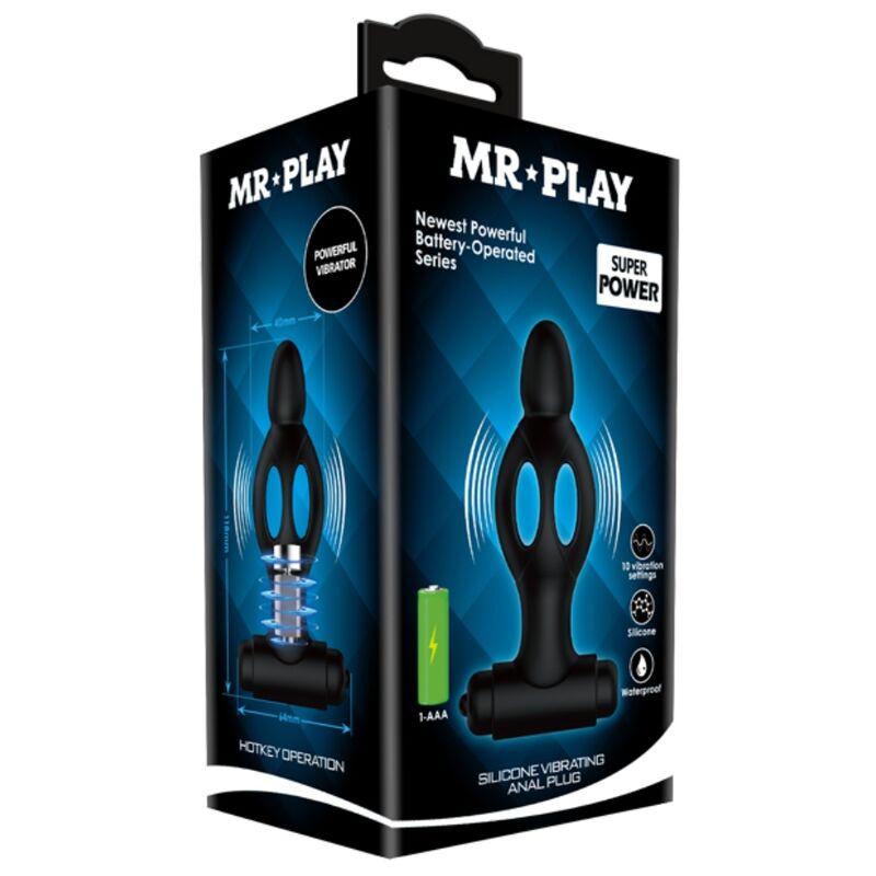 Mr Play - Plug Anal Vibrant en silicone Noir