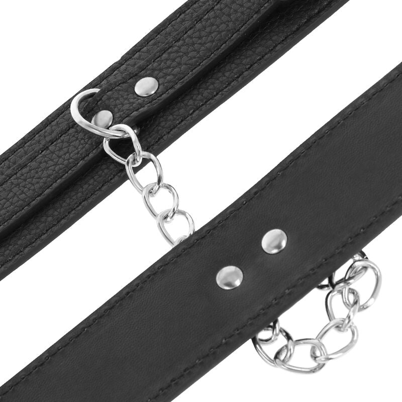 Menottes en Cuir Texturé Noir - Darkness - Darkness