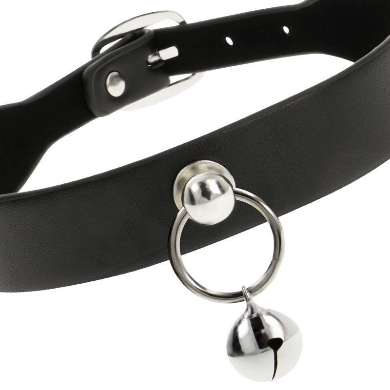 Collier Cuir Vegan Fétiche Réglable Noir - Coquette Chic Desire