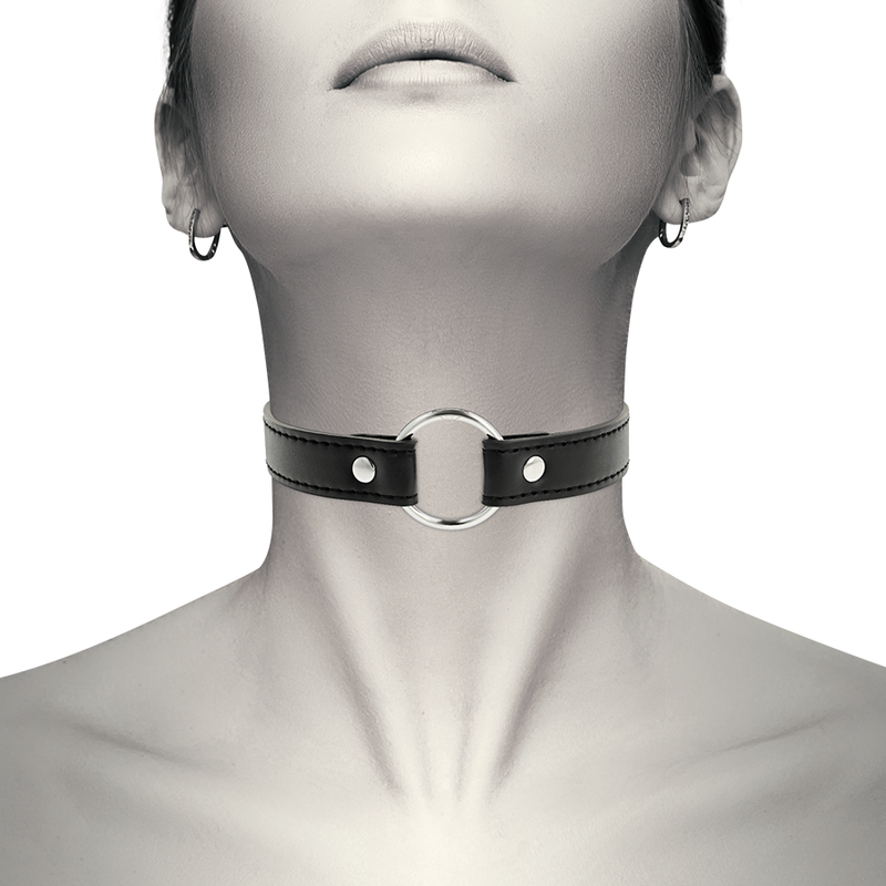 Collier Fétiche Cuir Vegan Réglable Noir - Coquette Chic Desire