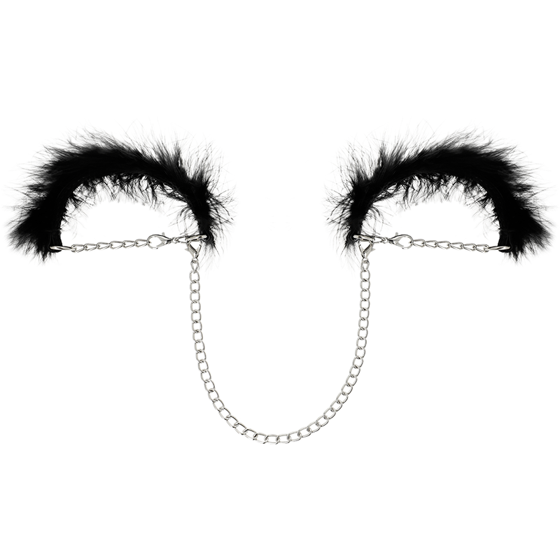 Menottes Coquette Chic Desire Métal Plumes Noires - Coquette