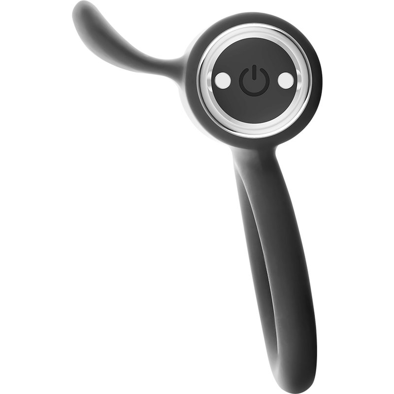 Anneau Pénien Vibrant Cameron Argent - Black&Silver