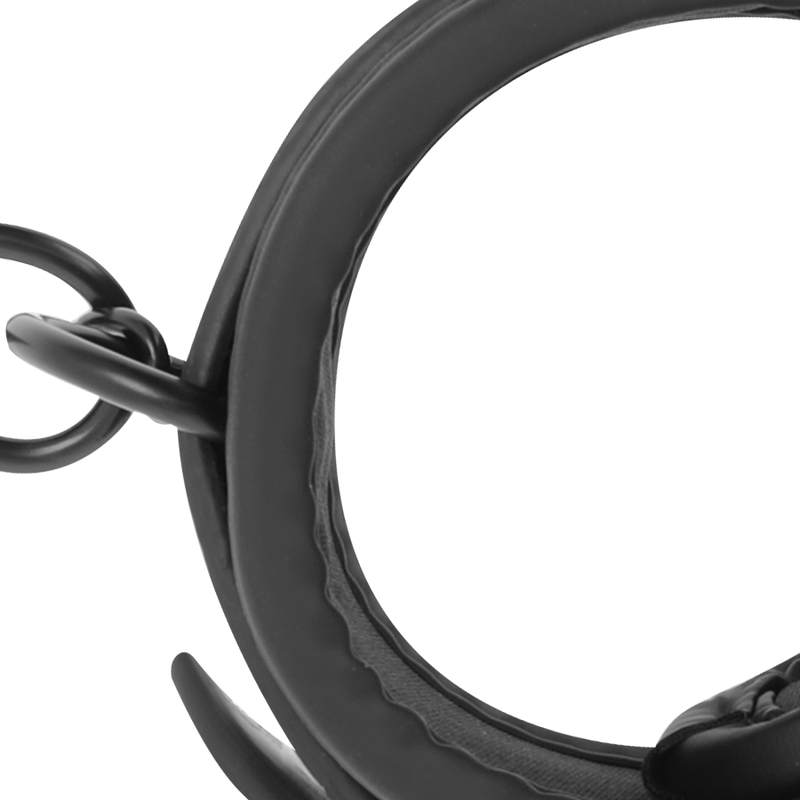 Fetish Submissive – Menottes en Cuir Synthétique Noir BDSM