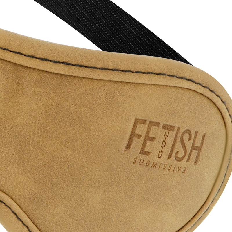 Fetish Submissive - Masque intégral BDSM en cuir végan - Beige
