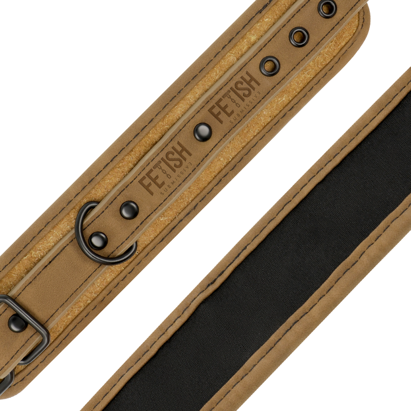 Fetish Submissive – Menottes BDSM en cuir synthétique Beige