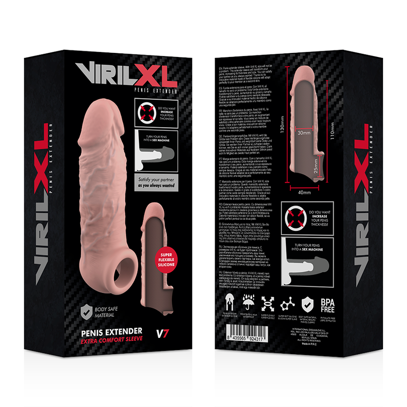VirilXL - Extension de Pénis Réaliste V7 (+2cm) - Beige
