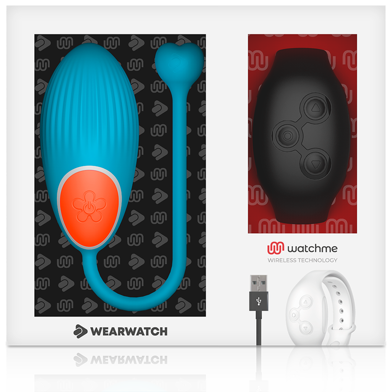 Wearwatch - Oeuf vibrant télécommandé bracelet - Bleu/Noir