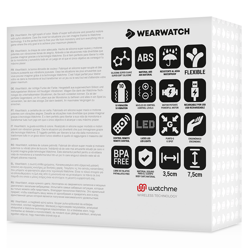 Wearwatch – Oeuf vibrant avec bracelet télécommandé – Bleu/Rose