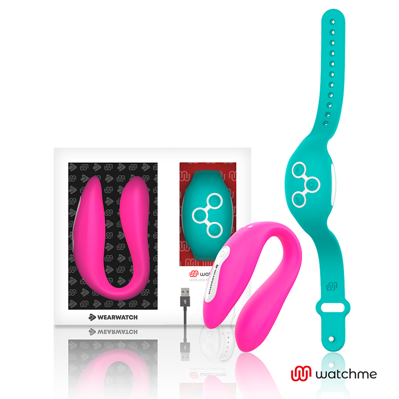 Vibrateur wearable double technologie Watchme fuchsia/eau de mer - Wearwatch - WEARWATCH