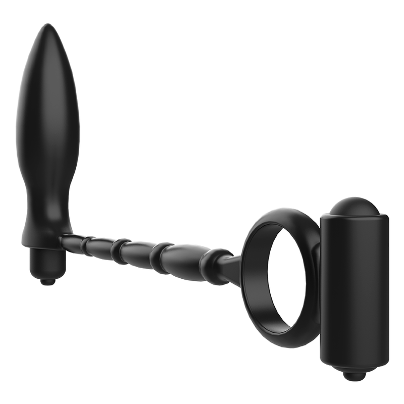 Plug Anal Vibrant avec Anneau Pénien Annal - Addicted Toys